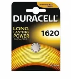 Duracell CR1620 Lithium 3V Tablet Battery 