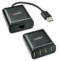 Lindy Extender USB 2.0 Cat5 4 Ports 60m