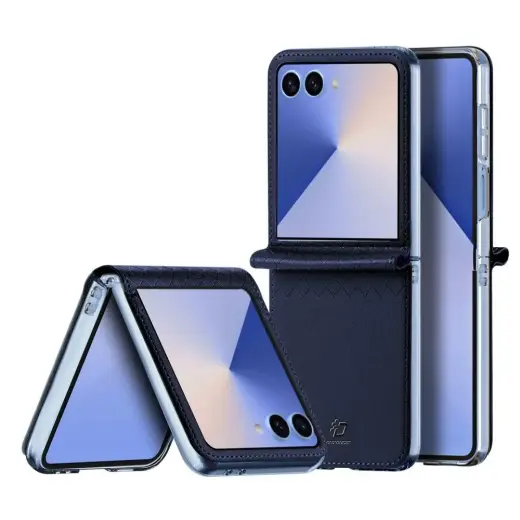 Dux Ducis Bril grāmatveida maciņš telefonam Samsung Galaxy Z Flip 7 (F766) zils