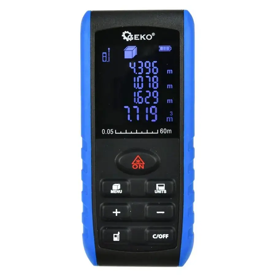 Tālmērs lāzera 60m LCD HD Geko