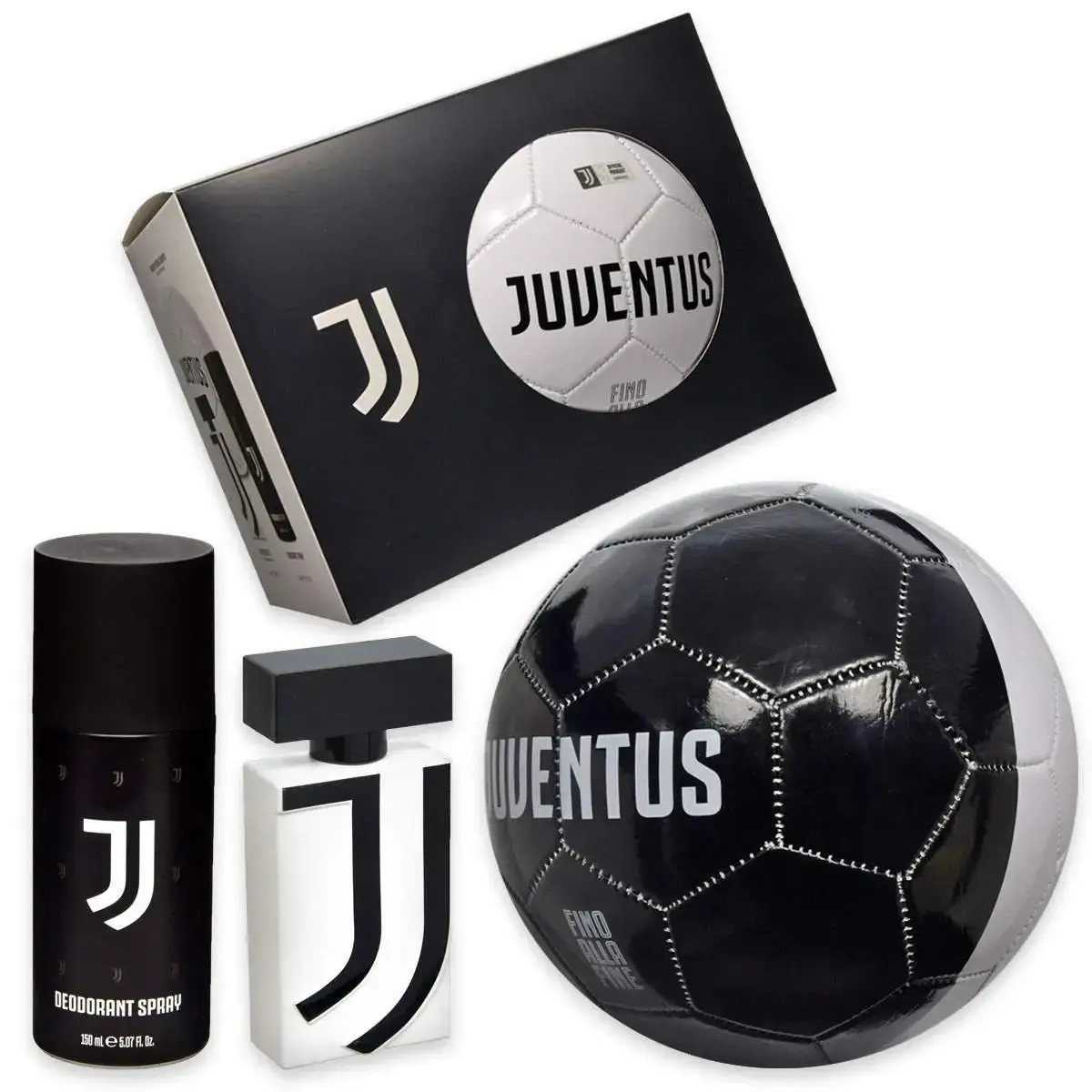 Set Juventus: Juventus, Eau De Toilette, For Men, 50 ml + Juventus, Deodorant Spray, For Men, 150 ml + Juventus, Football, Ball, Black|White, For Boys