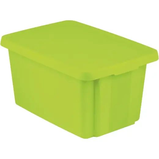 Kaste ar vāku Essentials 45L 40x57x30cm zaļa