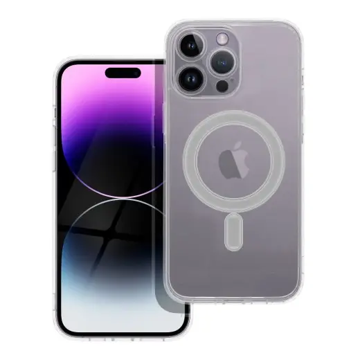 Clear Mag telefono dėklas su MagSafe palaikymu iPhone 14 Pro Max skaidrus