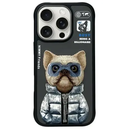 Cool&Cute 2.0 Dog phone case for iPhone 16 Pro black