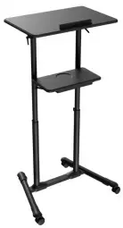 Stiprinājums Gembird Mobile Lecture Desk with Caster Wheels Black