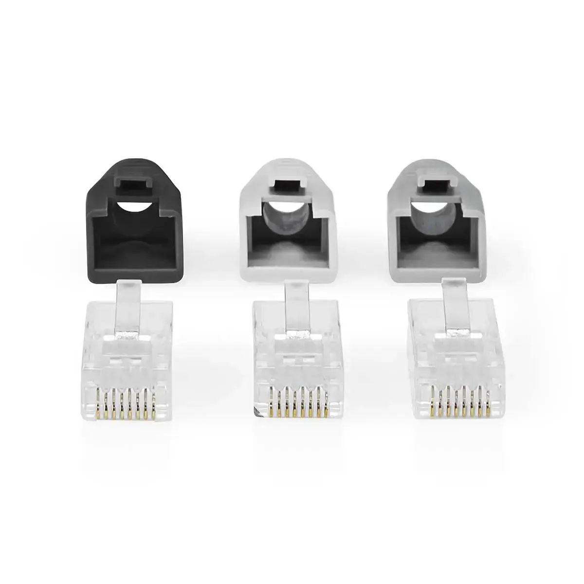 Nedis RJ45 Pass Through Connector for CAT6 UTP Solid/Stranded Cables (10 pcs)