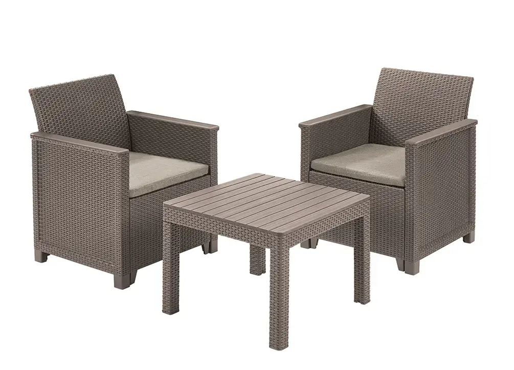Aiamööbli komplekt Emma Balcony Set with table Classic, beež