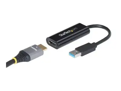 StarTech.com USB 3.0 to HDMI Adapter - Slim Design - 1920x1200 - video | audio cable - TAA Compliant - 19 cm