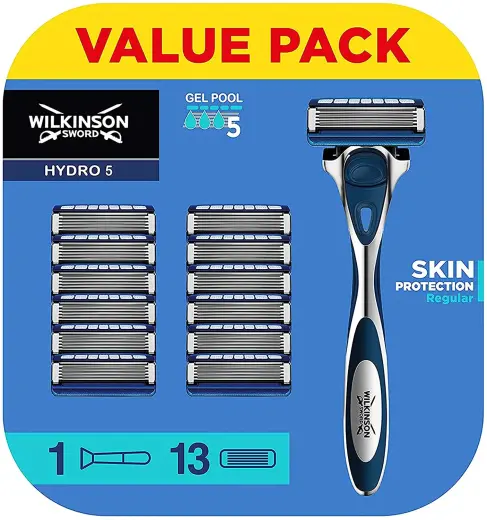 Wilkinson Sword Hydro5 Skin Protection Regular Razor + 13-piece Replacement Head