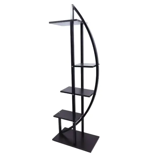 Flower stand, 4-slot, 50x30x150cm, black