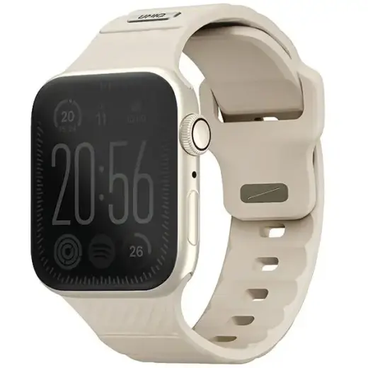 UNIQ Stride viedpulksteņa siksniņa priekš Apple Watch (38/40/41 mm) | silikons | haki/gaiša
