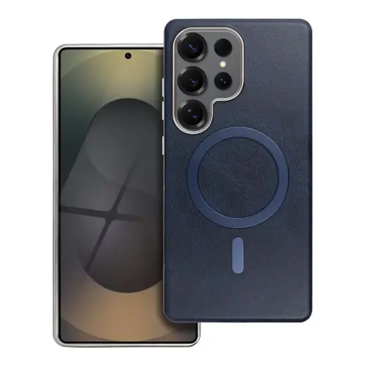 Gentleman Mag Cover telefono dėklas su MagSafe palaikymu Samsung Galaxy A37 (A376) tamsiai mėlynas