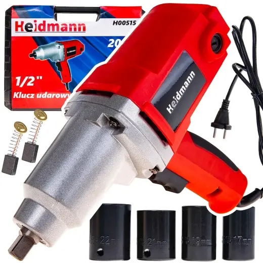 Elektrinis veržliaraktis 1/2" H tipo + 2 galvutės