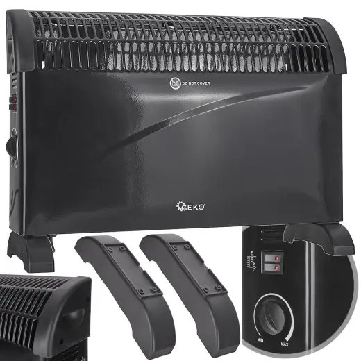 Konvekcinis šildytuvas su termostatu 2000W (juodas)
