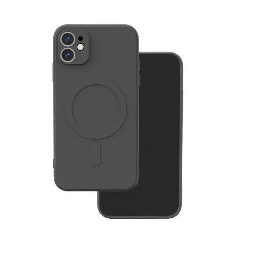 Simple Color Mag maciņš ar MagSafe atbalstu telefonam iPhone 11 melns
