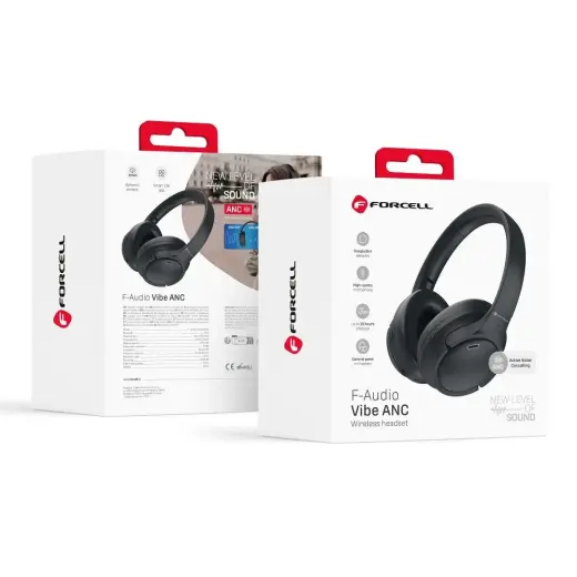 Wireless headphones Forcell F-Audio TWS Vibe ANC + ENC + TUYA APP black