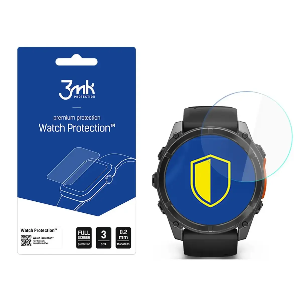 Hybrid Glass 3mk Watch Protection FlexibleGlass for Garmin Fenix ââ8 Amoled 51mm