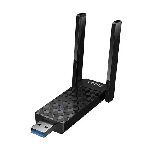 Network card WiFi 6 USB A (2 antennas) Hoco HI34 black