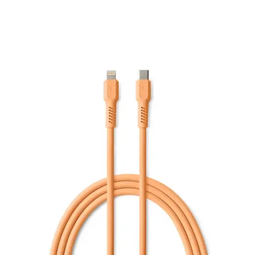COLORUM CK12-CL-14 datu pārraides un uzlādes vads | USB-C to Lightning | 12W | 1.8m | persiku