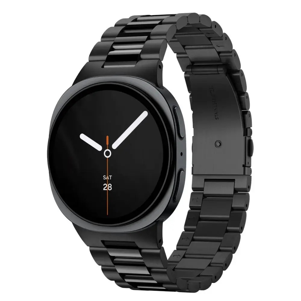 Spigen Modern Fit 316L išmaniojo laikrodžio dirželis Galaxy Watch 8/9/Classic (40/44/46 mm) | nerūdijantis plienas | juodas