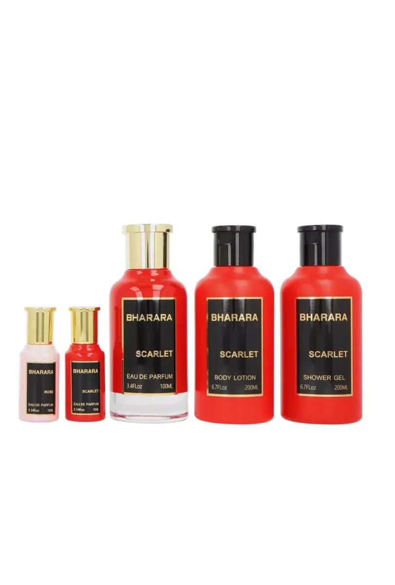 Set Bharara Collection: Scarlet Edp 100ml + Shower Gel 200ml + Body Lotion 200ml + Edp 10ml + Rose Edp 10ml
