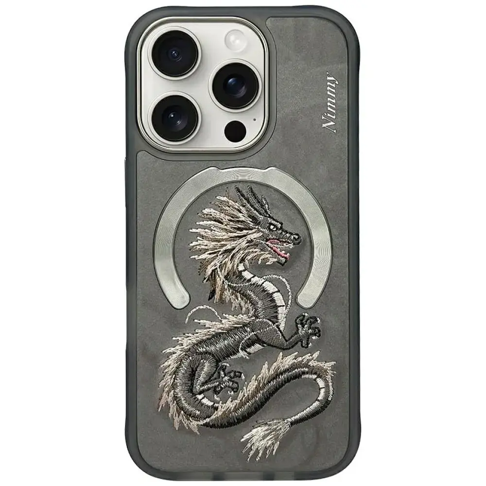 Nimmy Dragon ar MagSafe telefona maciņš priekš iPhone 16 Pro Max pelēks