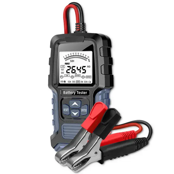 Qoltec LCD digital battery tester | 12V | 24V | 3Ah-250Ah