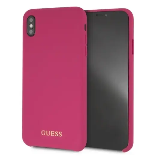 Guess GUHCI65LSGLPI iPhone Xs Max pink |różowy hard case Silicone