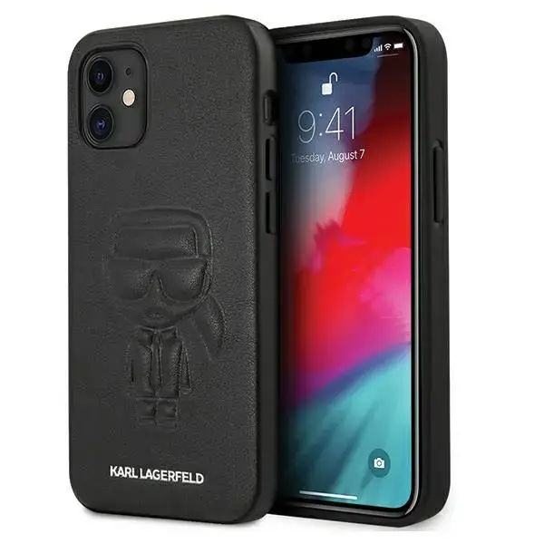Karl Lagerfeld KLHCP12SPCUIKBK iPhone 12 mini 5,4" czarny|black hardcase Karl Ikonik Outline