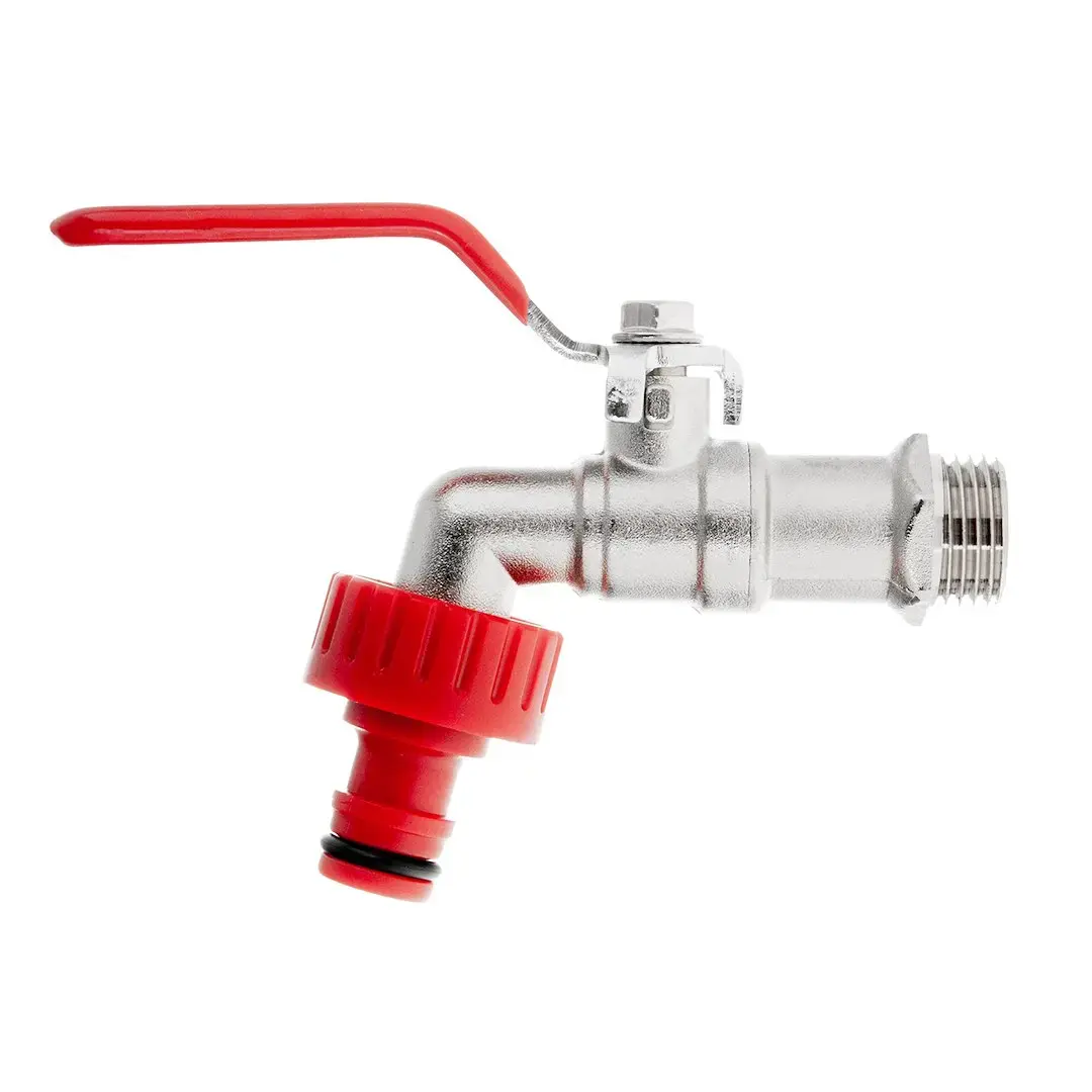 IBC komplekt – 1/2'' kraan 3/4'' väliskeermega + voolikuotsik