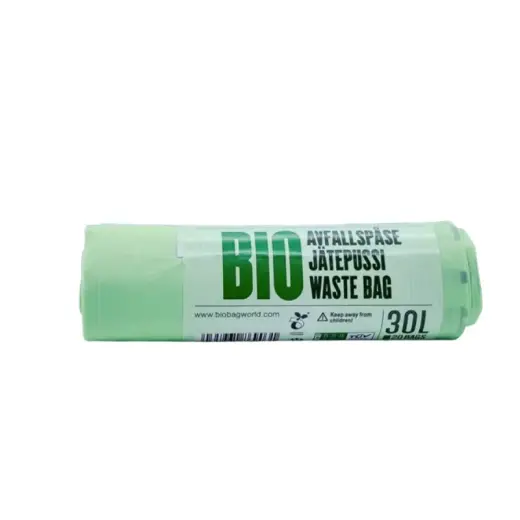 Atkritumu maisi kompostējami BioBag 30L (20 gab. rullī) 16mkr. 50x52cm zaļi