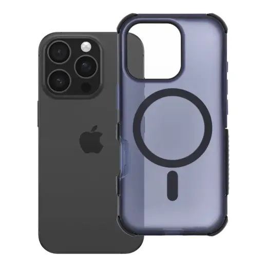 Forcell F-Protect BumperX Premium phone case with MagSafe support for iPhone 16 Pro navy
