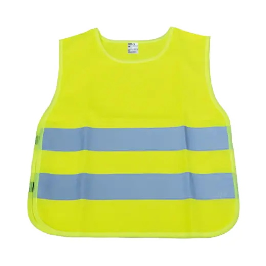 Safety vest for kids yellow with certificate AMIO-01736