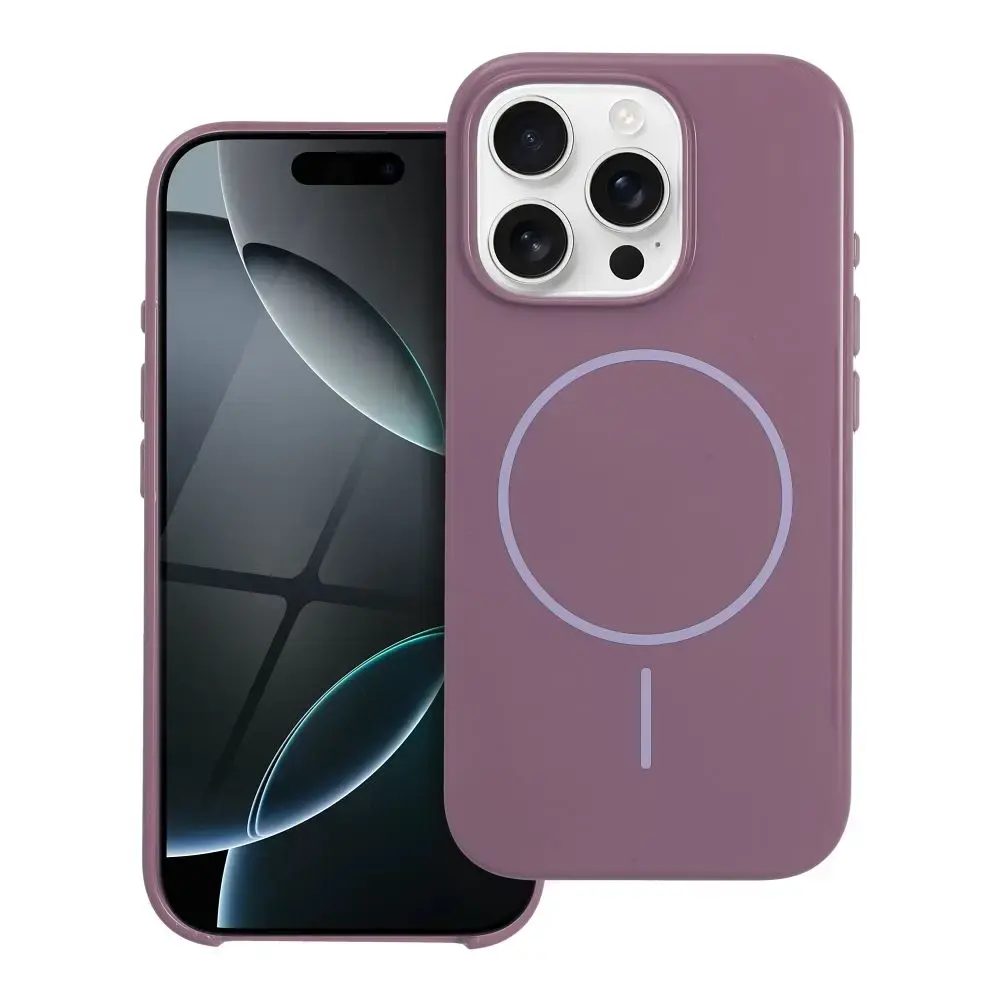 Glossy Mag telefono dėklas su MagSafe palaikymu iPhone 16 Pro violetinis