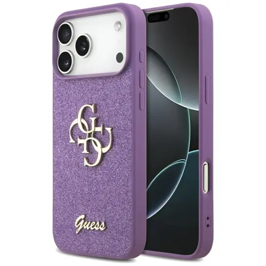 Case Guess Fixed Glitter Big 4G for iPhone 17 Pro Max lilac