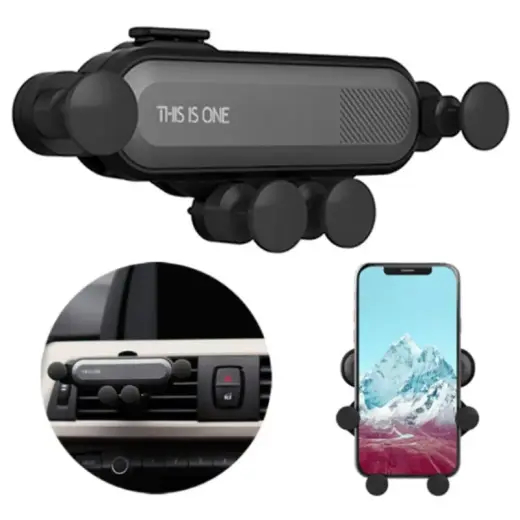 GoodBuy The One gravity car phone holder for air vent with 85 mm clamp black