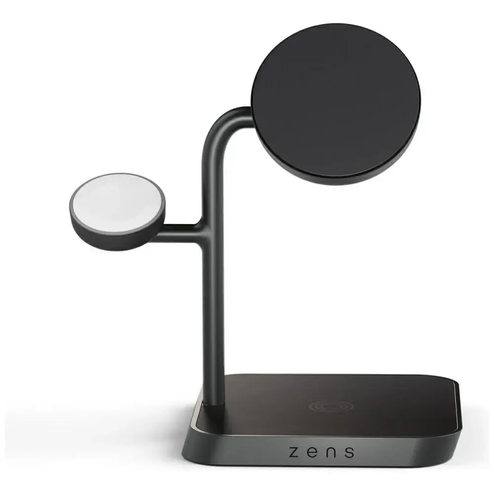 Zens Office Charger Pro 3 3-in-1 bezvadu lādētājs | Qi 2 | Saderīgs ar MagSafe | 15W