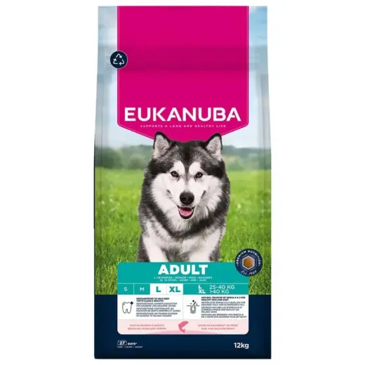 Sausa barība suņiem - Eukanuba Adult Large Salmon, 12 kg