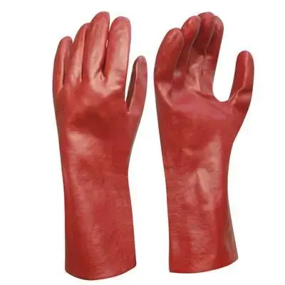 Cimdi PVC 35cm ar kokv. apakšsl. sark. 10.izm