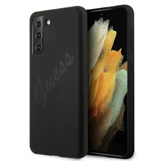 GUHCS21SLSVSBK Guess Silicone Vintage Cover for Samsung Galaxy S21 Black