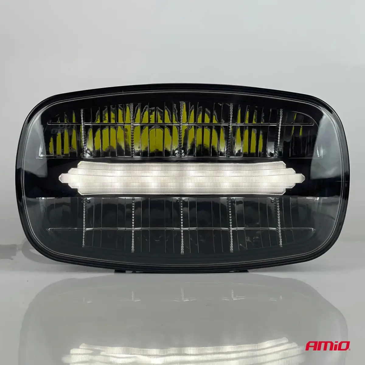 LED long-range headlamp with position light function 109W 12V 24V AMIO-04535