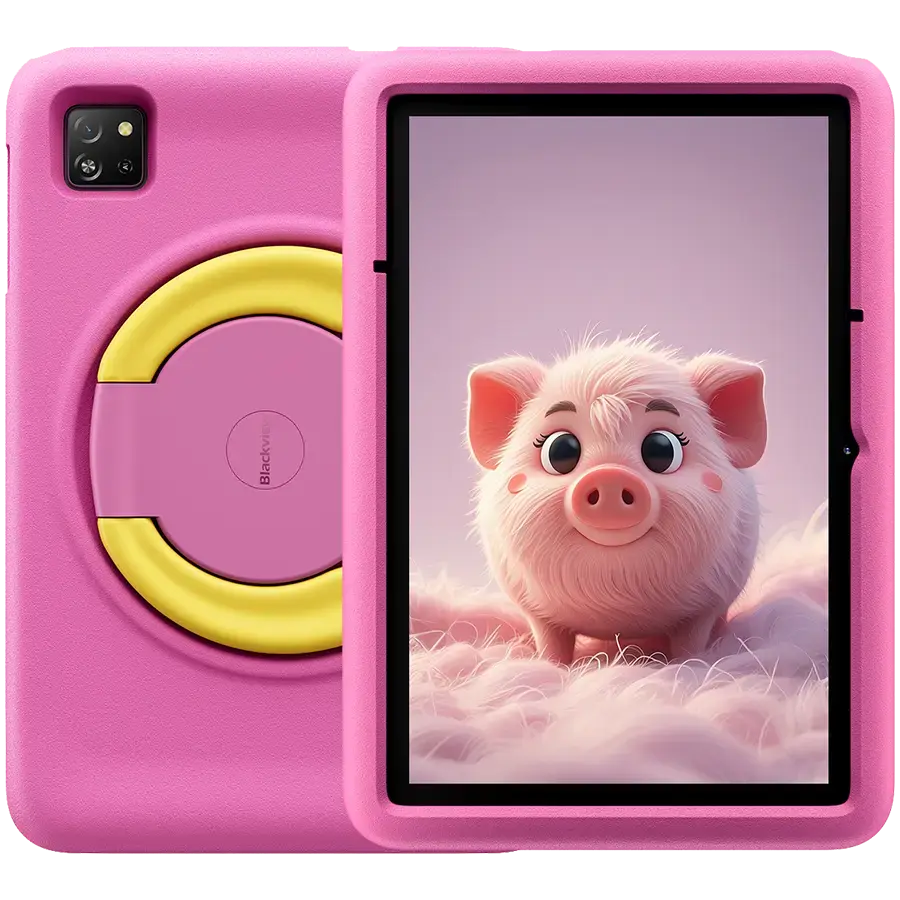Blackview Tab A6 Kids WiFi 10.1-inch HD+ IPS 800x1280 A523 Octa-core 1.8GHz 4GB/128GB 5100mAh NO Charger 5MP Front/8MP Rear camera Android 14 Rose Pink
