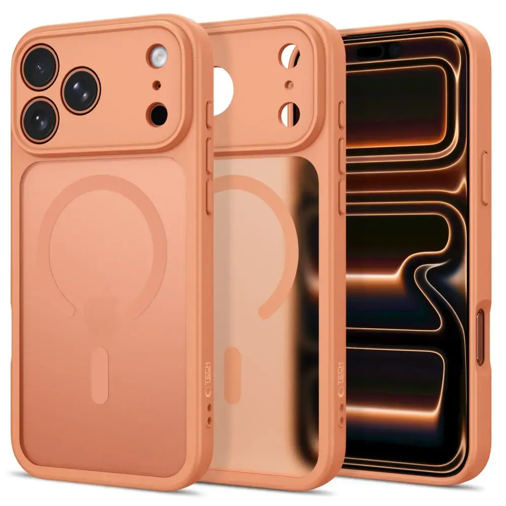TECH-PROTECT BASICMAG maciņš ar MagSafe atbalstu telefonam iPhone 17 Pro | iPhone 18 Pro oranžs