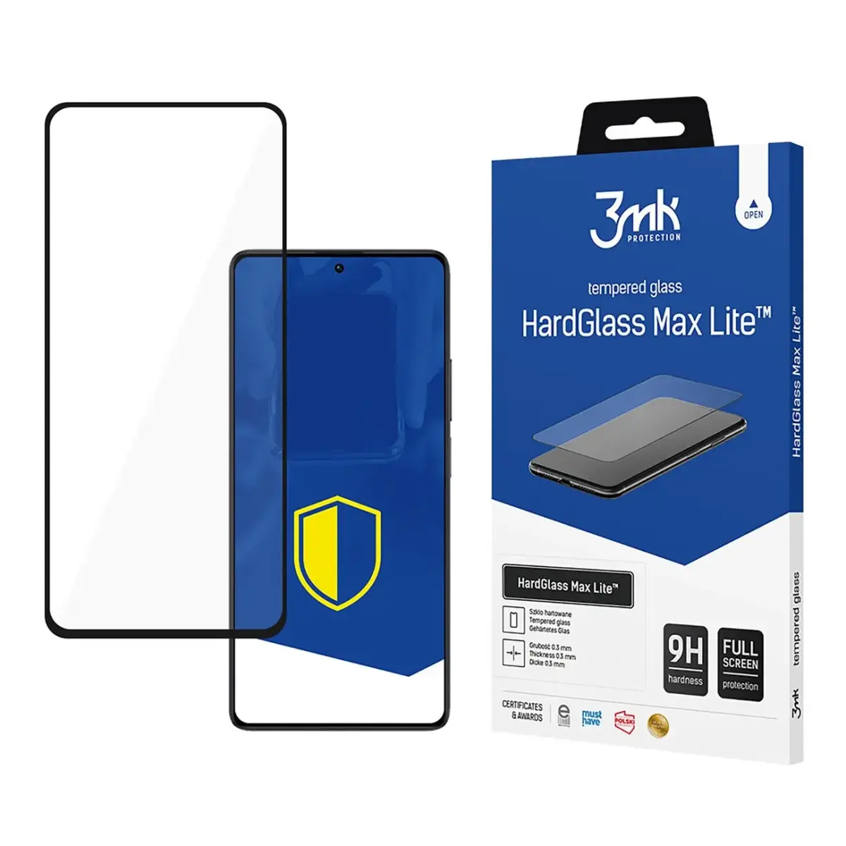 Tempered glass 3mk HardGlass Max Lite Black for Xiaomi Redmi Note 13 5G