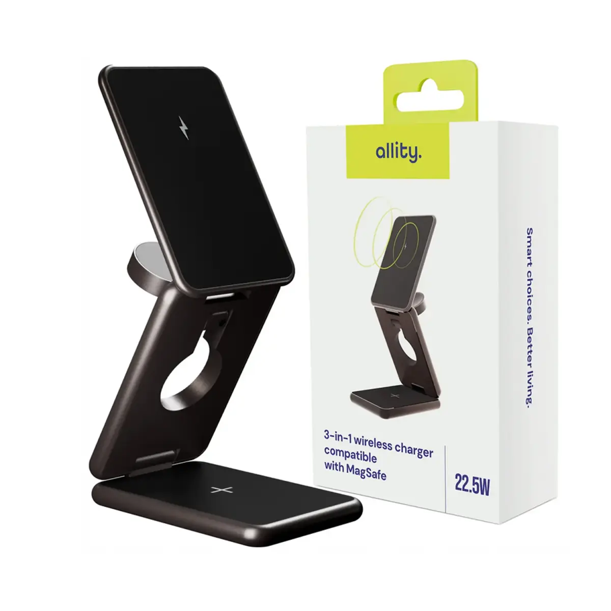 Allity AWC-230-225WMS wireless charger 22.5W graphite 3w1