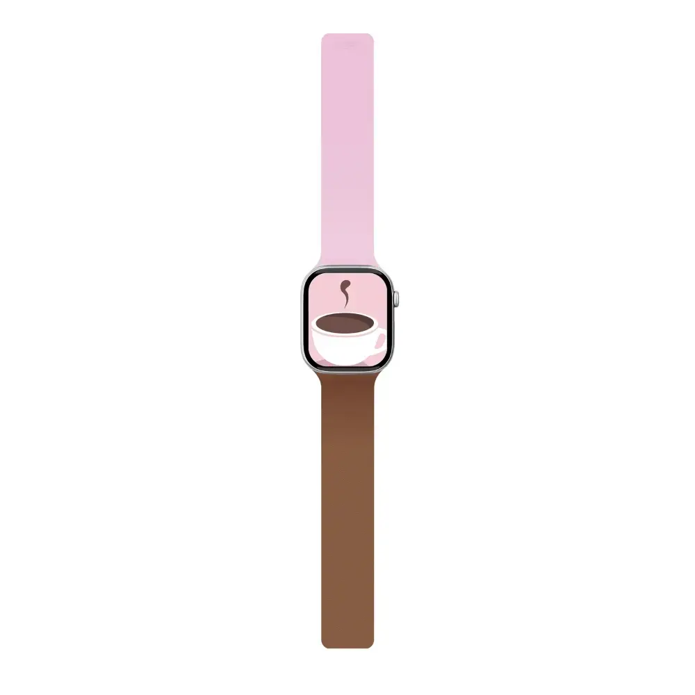 Moft Snap Duo viedpulksteņa siksniņa priekš Apple Watch 1-5/6/7/8/9/10/11/SE/SE 2/SE 3 (38/40/41/42 mm) | mākslīgā āda | rozā/brūna