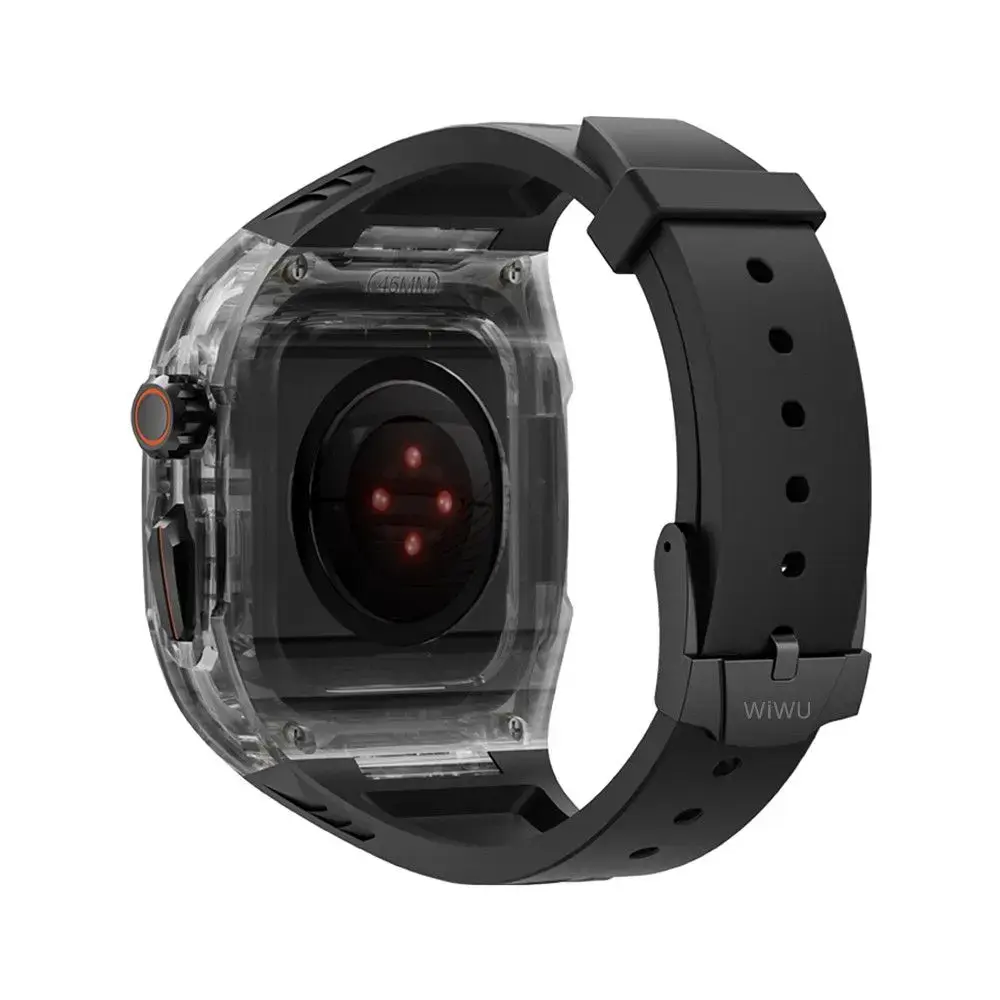 WIWU Rambo viedpulksteņa siksniņa priekš Apple Watch (49 mm) | silikons | melna
