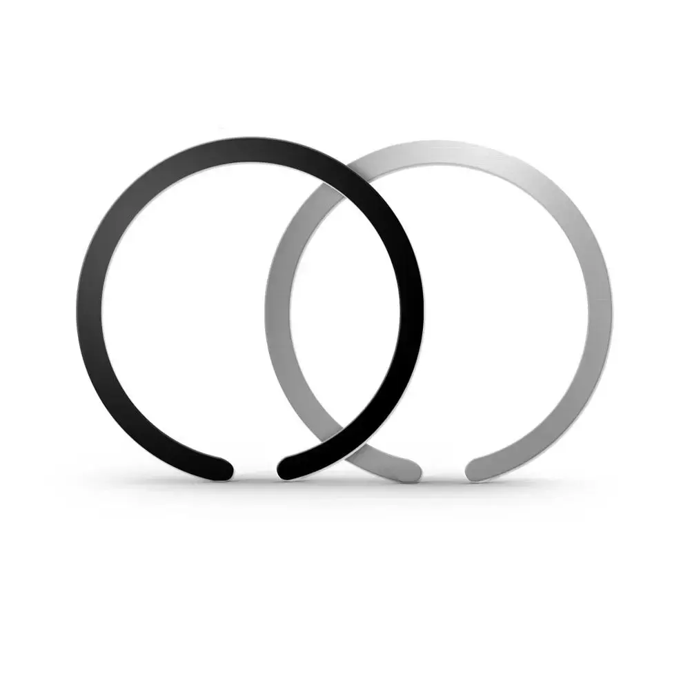 MagSafe Tech-Protect MetalPlate Ring Universal Magnetic - Black|Silver (2 pcs)