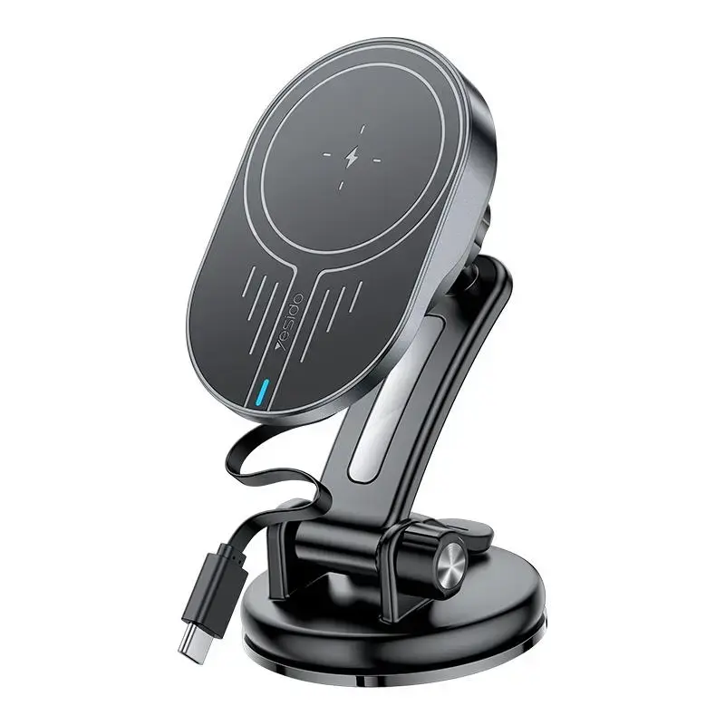YESIDO MAGNETIC CAR HOLDER C313 WIRELESS 15W BLACK