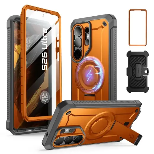 SUPCASE Unicorn Beetle Pro Mag maciņš ar MagSafe atbalstu telefonam Samsung Galaxy S26 Ultra (S948) rozā